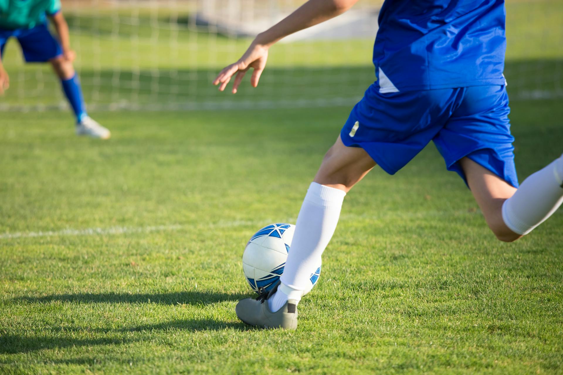 Young athlete during sports match